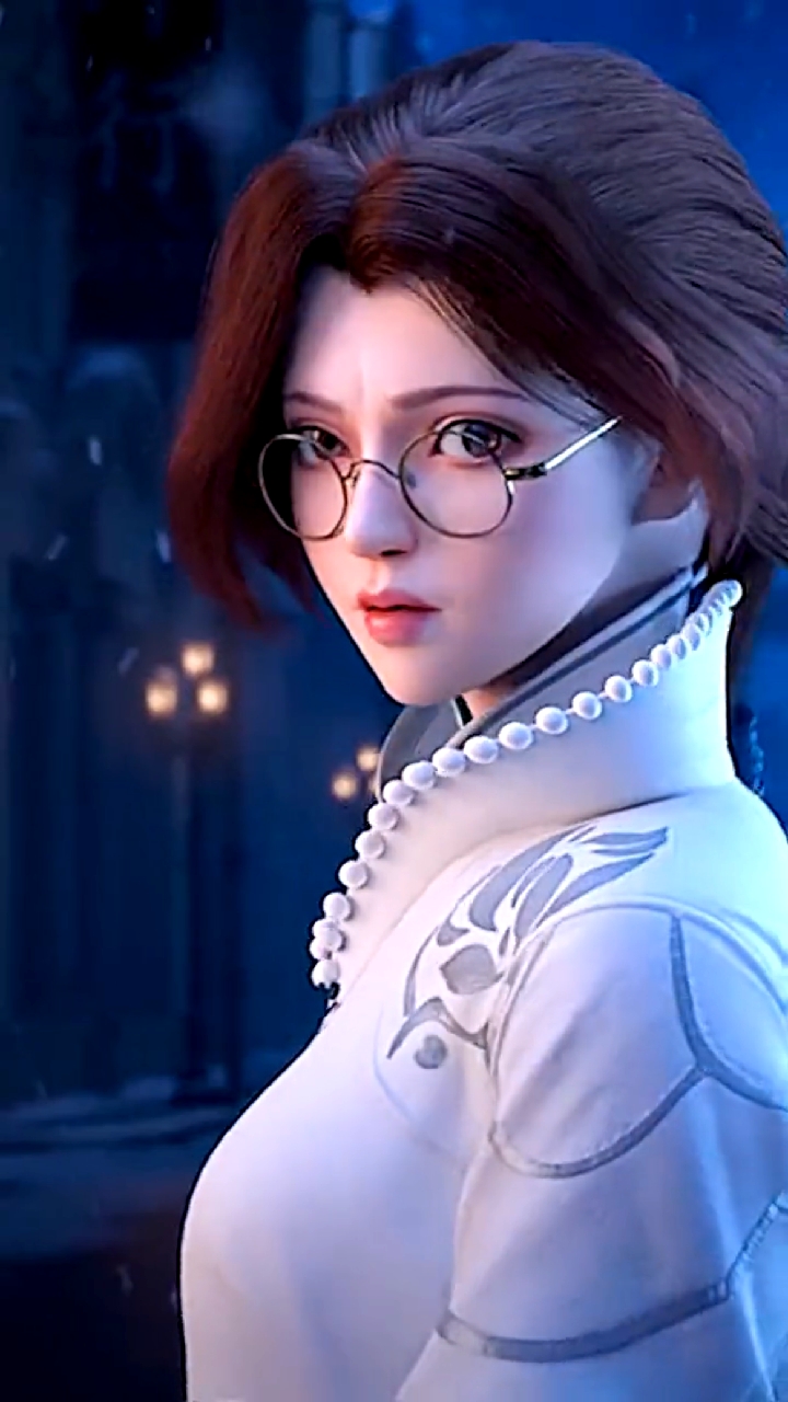 二次元#梦塔雪谜城"果然戴眼镜才显得文静"