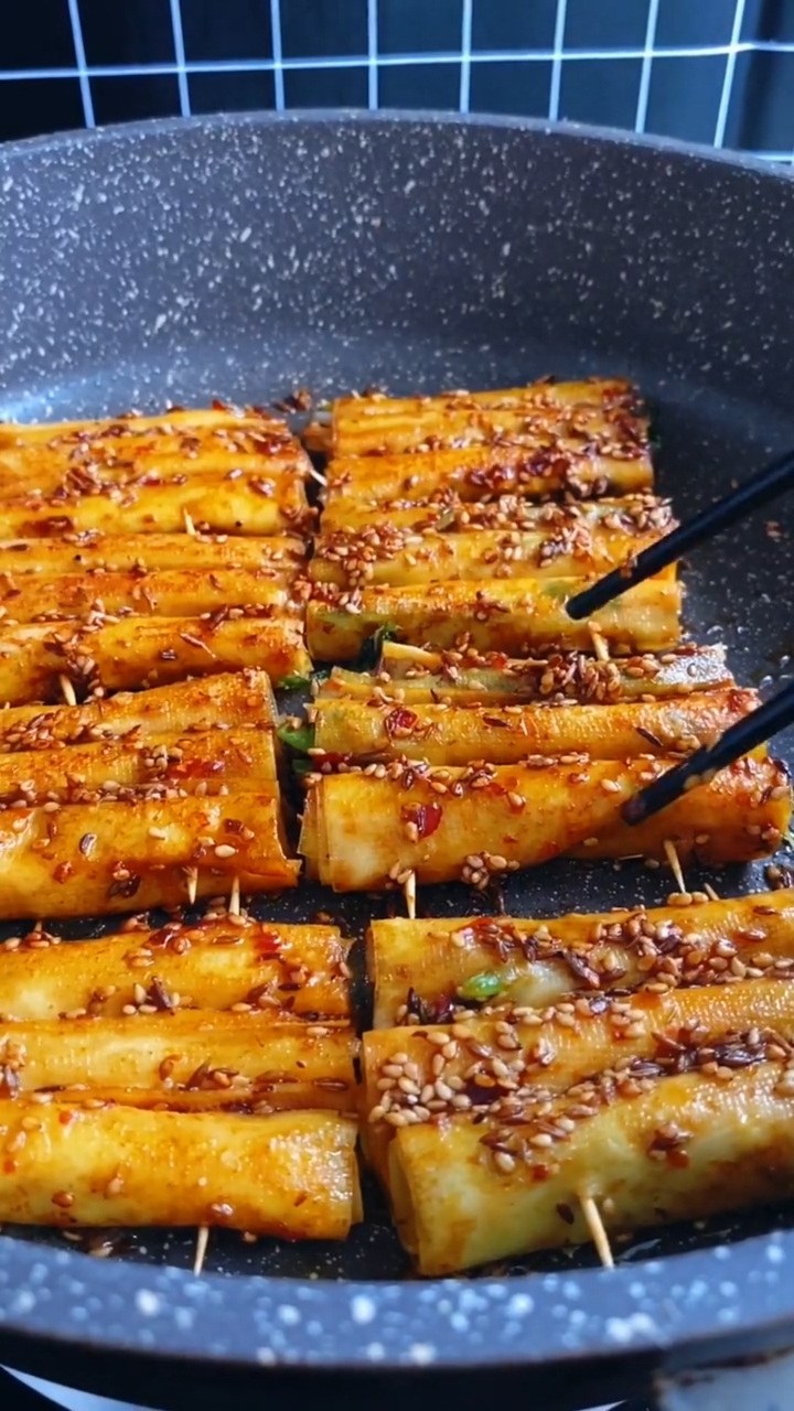 自制美食#烤菜卷,非常好吃.