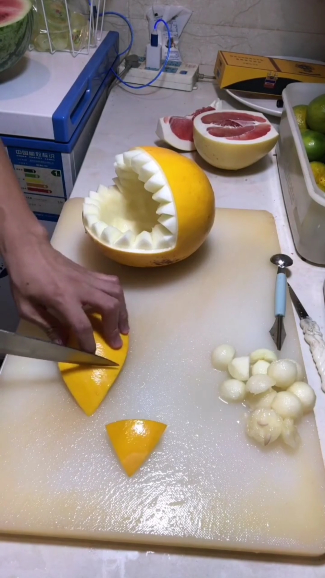 香瓜这么切才是真正的高手