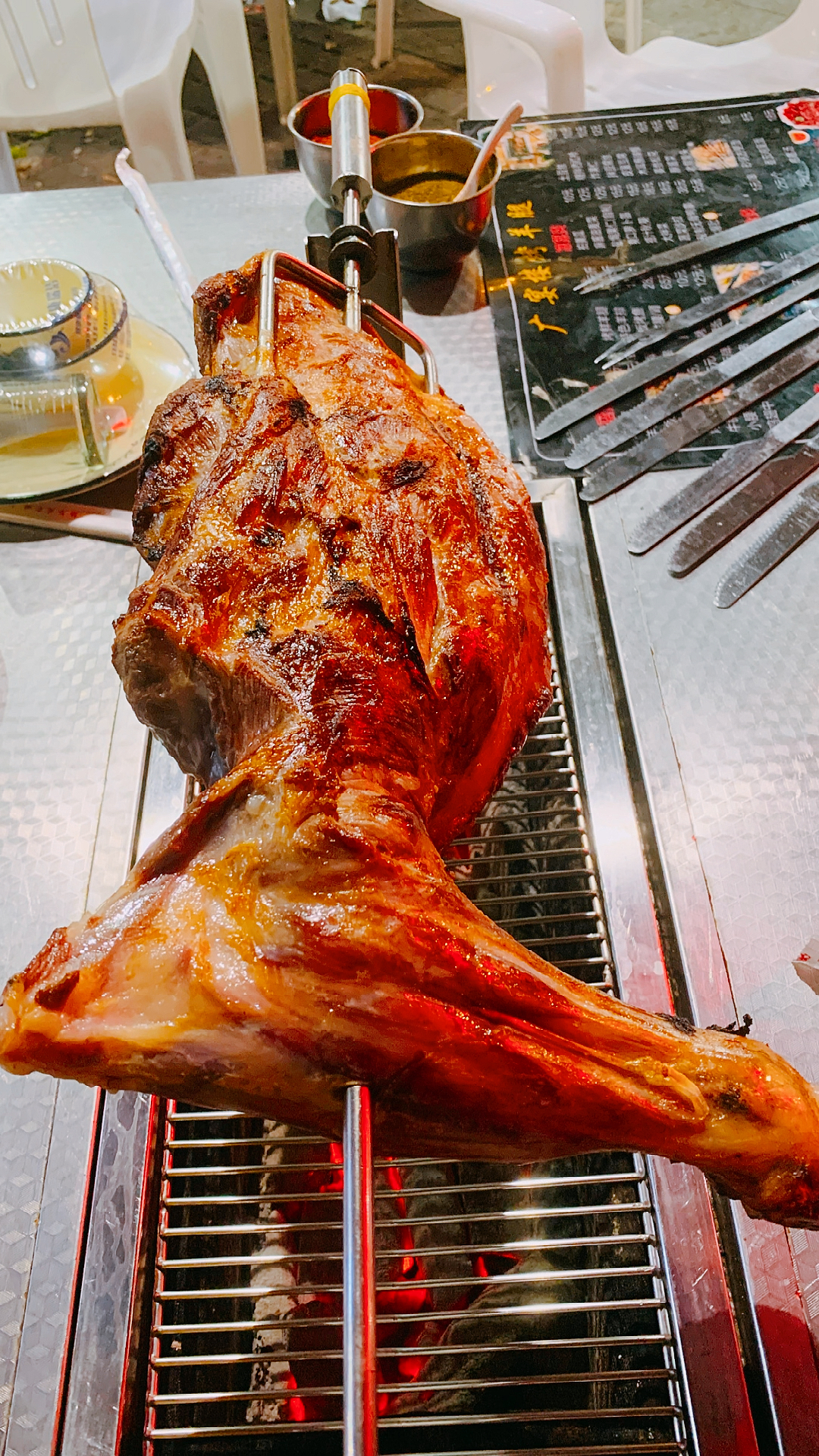 烤羊腿#大排档烤羊腿