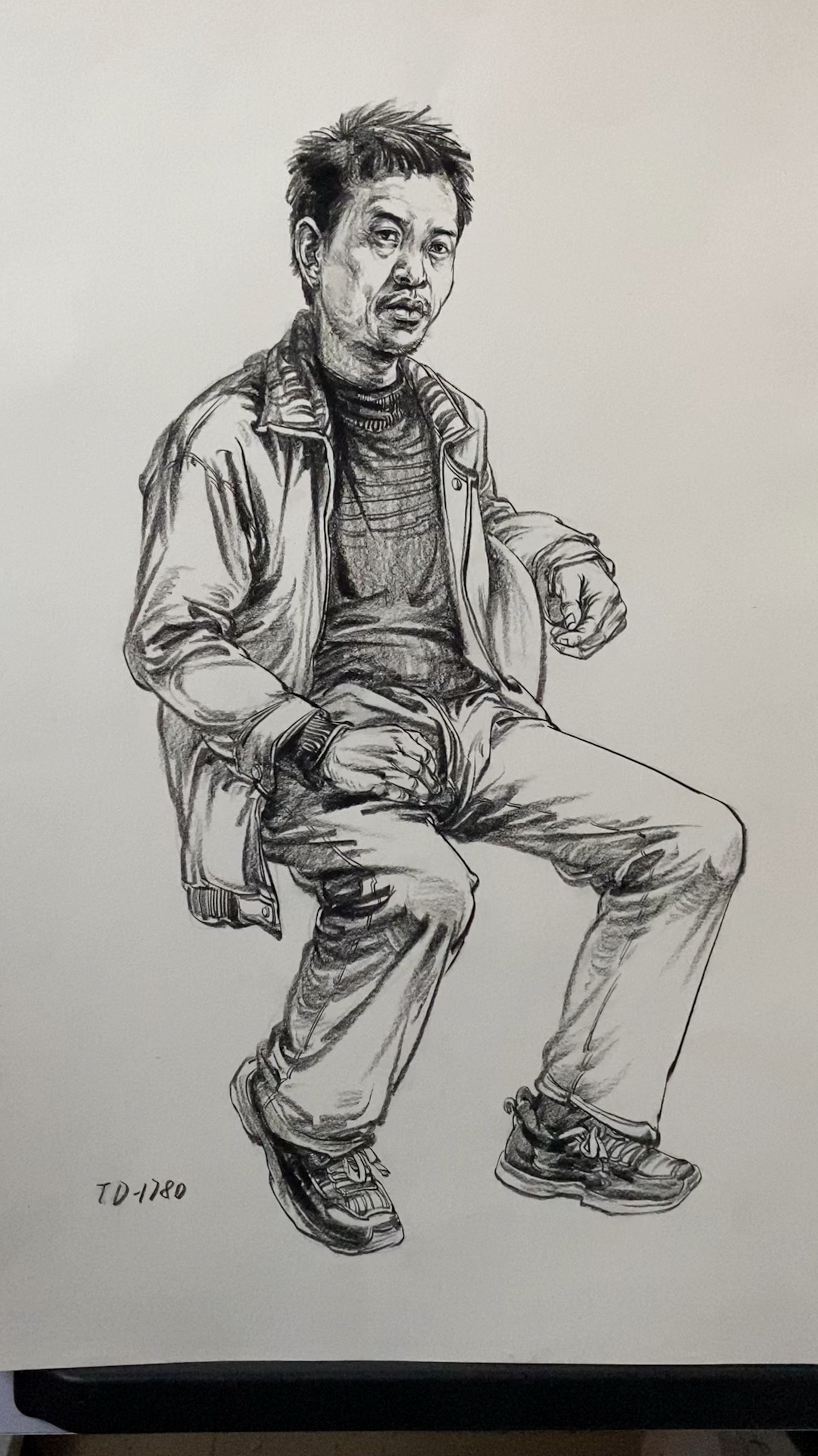 人物速写#坐姿老头