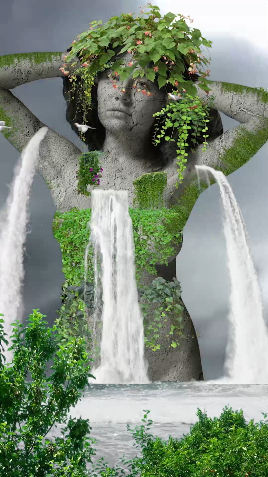 视觉震撼#女人是水,水能生财,这大自然的鬼斧神工,好神奇,希望能改沣