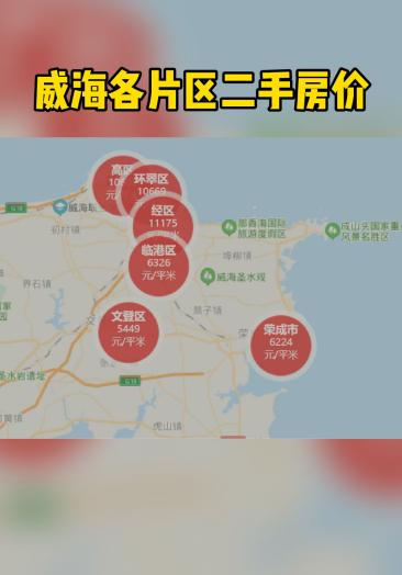 威海各片区二手房房价信息,看看你住的小区值多少钱?