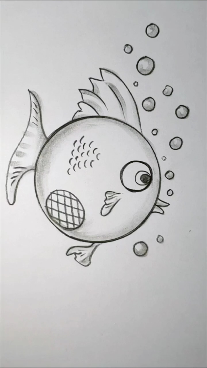 全民独门绝技咖叫你用圆形画一条鱼