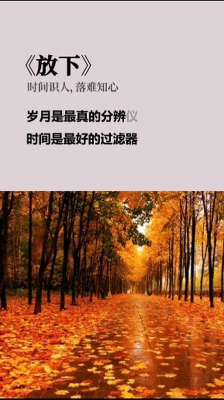 时间如花落时间是最好的过滤器岁月是最真的分辨仪