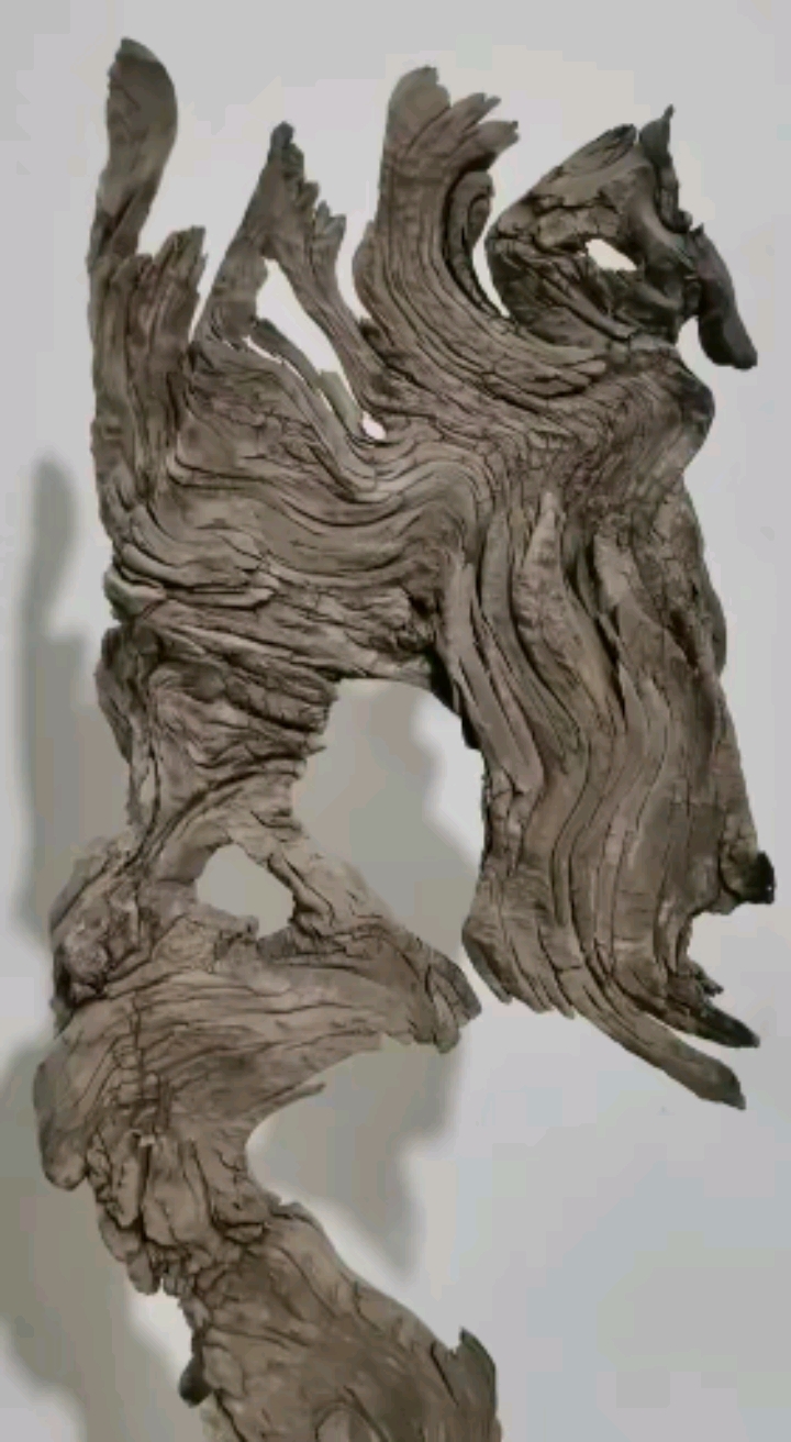 太行崖柏,全陈化料,纹理镂空意境