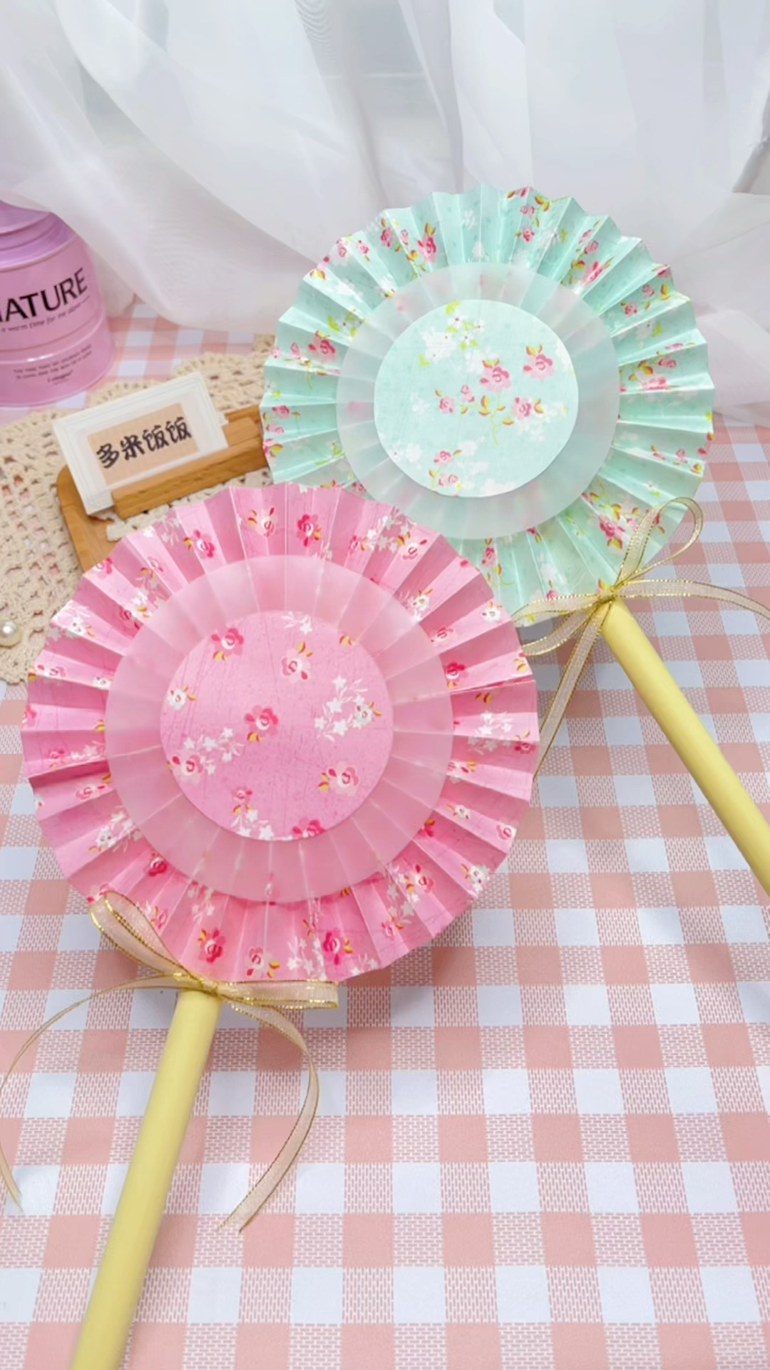 手工制作仙女手工扇子快让你的闺蜜给你做一个一起成为快乐小仙女
