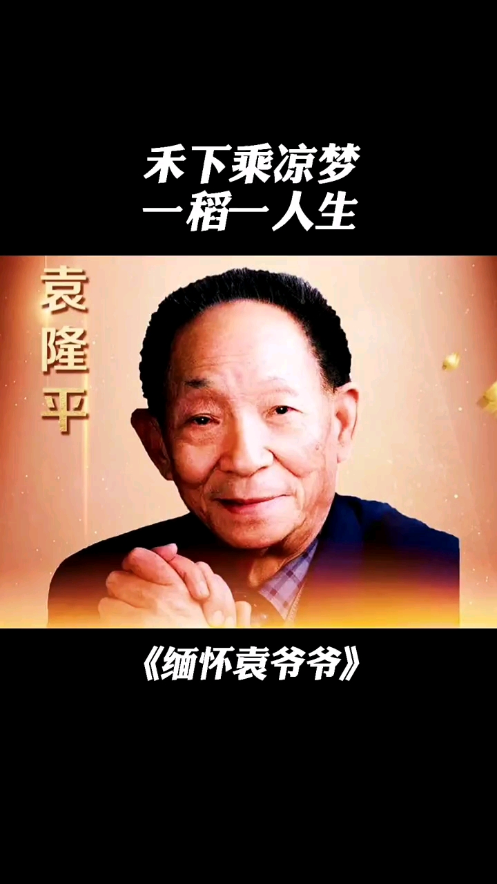 我们想你啦!致敬袁隆平爷爷中国杂交水稻之父