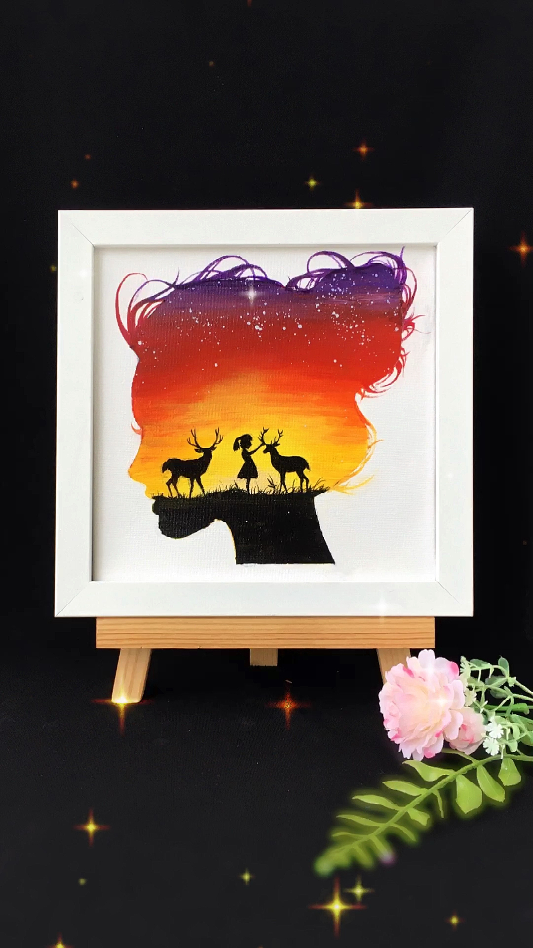 画画原来如此简单#镂空的画面设计简称画中画.