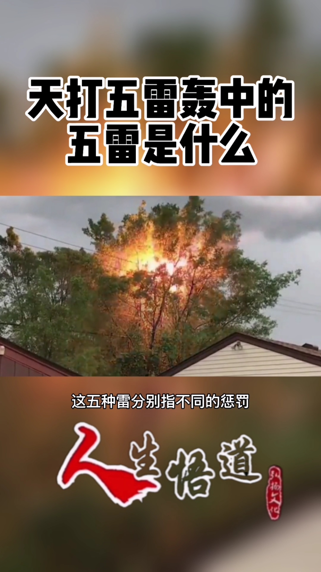 不一样的人生#天打五雷轰中的五雷是什么?