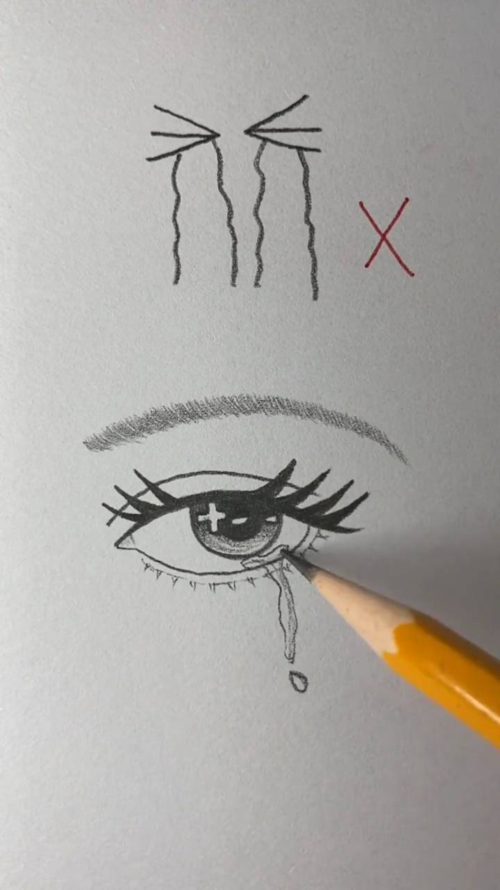 绘画高光笔怎么画眼泪图片