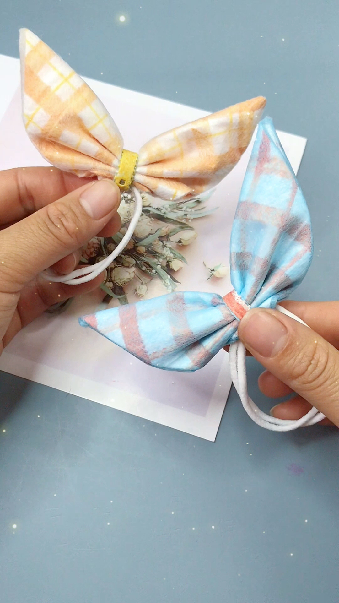 创意手工diy#一次性口罩做蝴蝶发圈