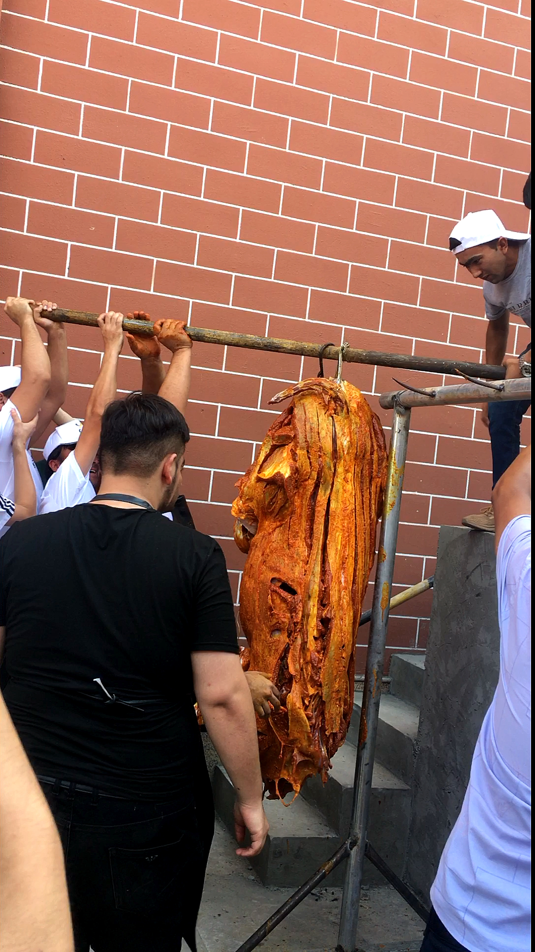 万物皆可烧烤#在新疆,像这样大的烤全牛,你知道多少钱一只吗?