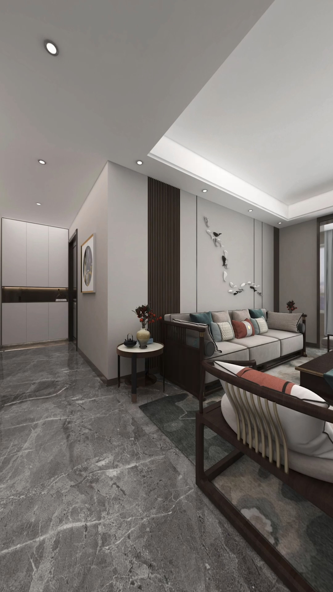 新中式#新中式家具家装,现代年轻人都喜欢的装修风格,彼此都在与时俱