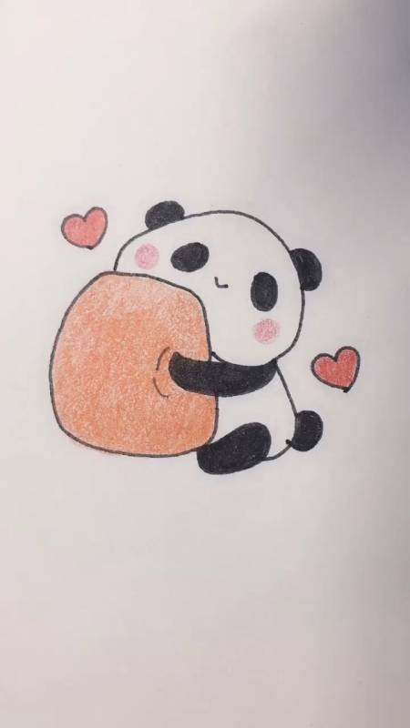 画画原来如此简单#学画大熊猫简笔画