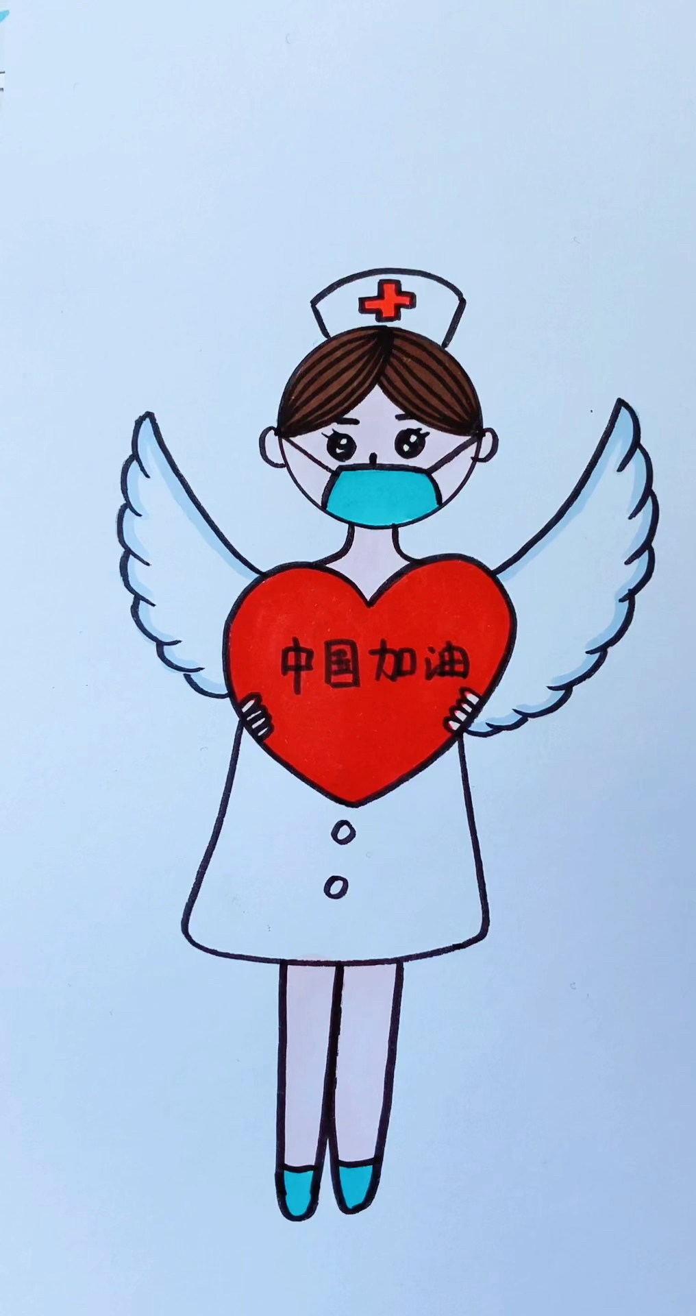 画画原来如此简单白衣天使们辛苦了