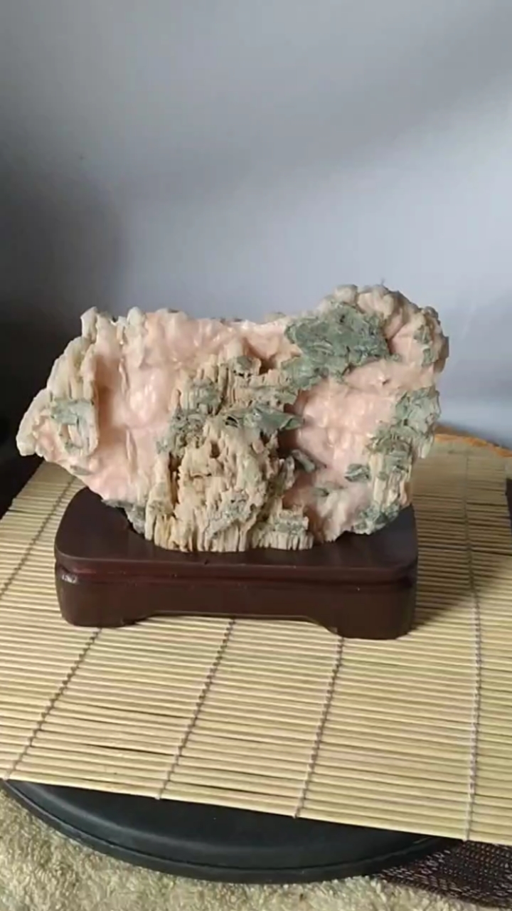 音为有你松花石长白山松花石产地天然奇石带底座