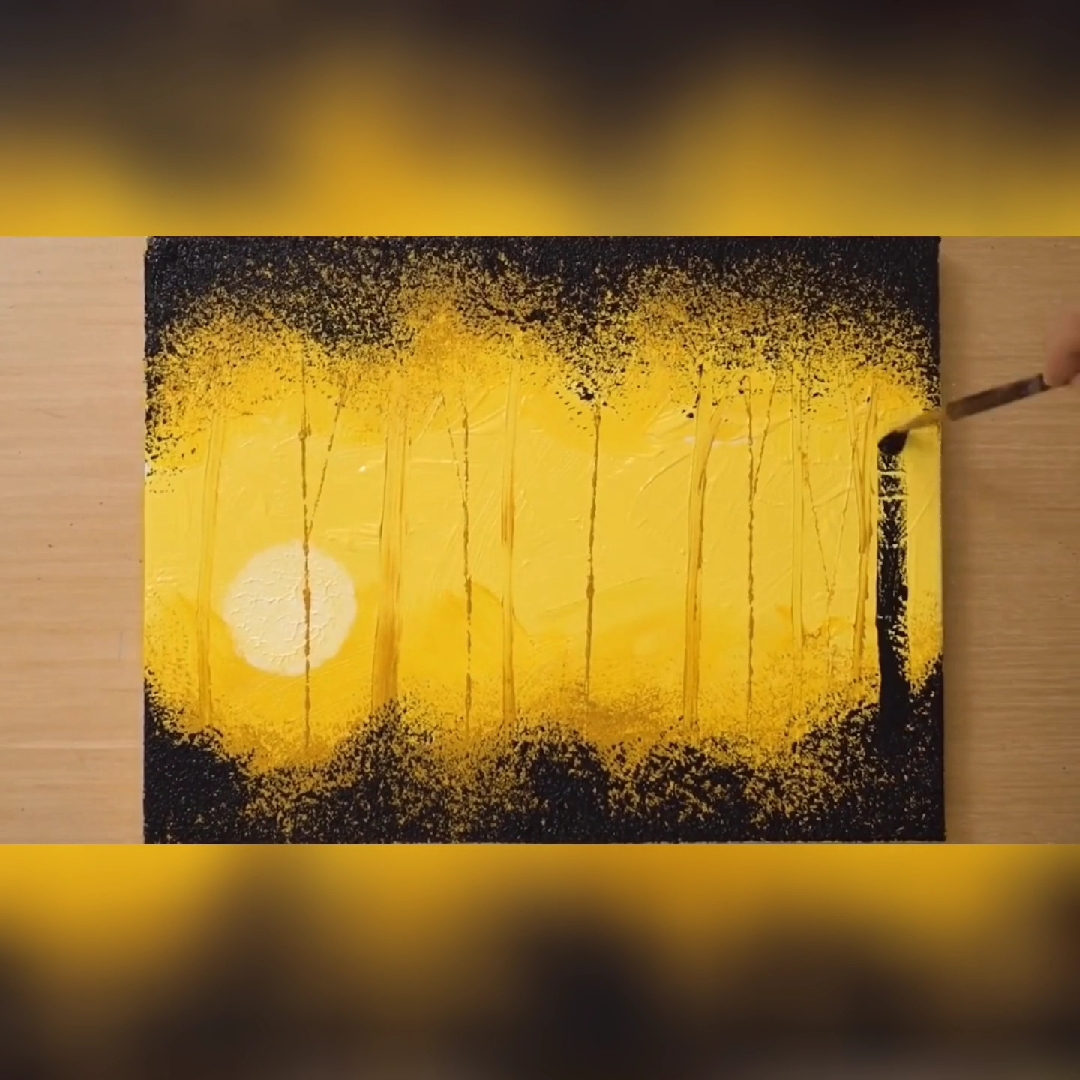 绘画#钢丝球作画,色彩看起来让人很舒服啊!
