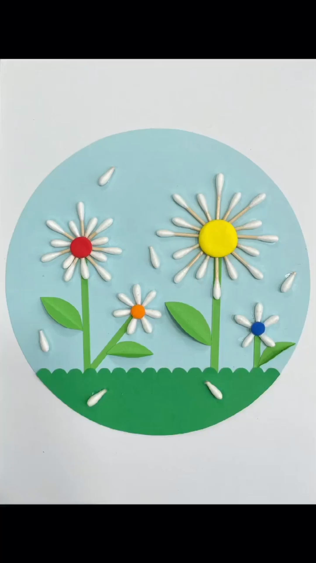 创意手工diy#棉签做的花朵你也会