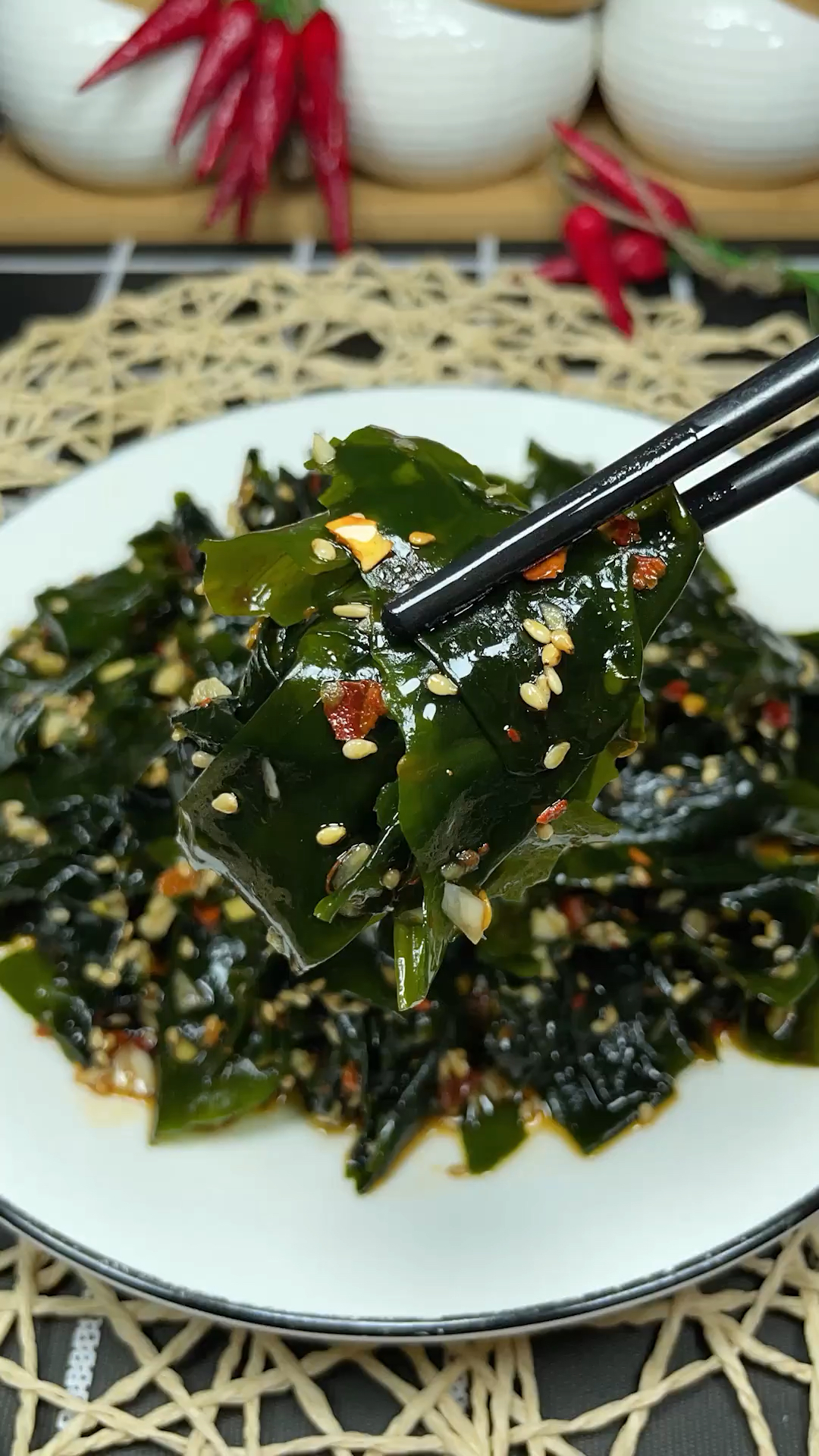 美食简单美味的凉拌裙带菜营养好吃超级下饭