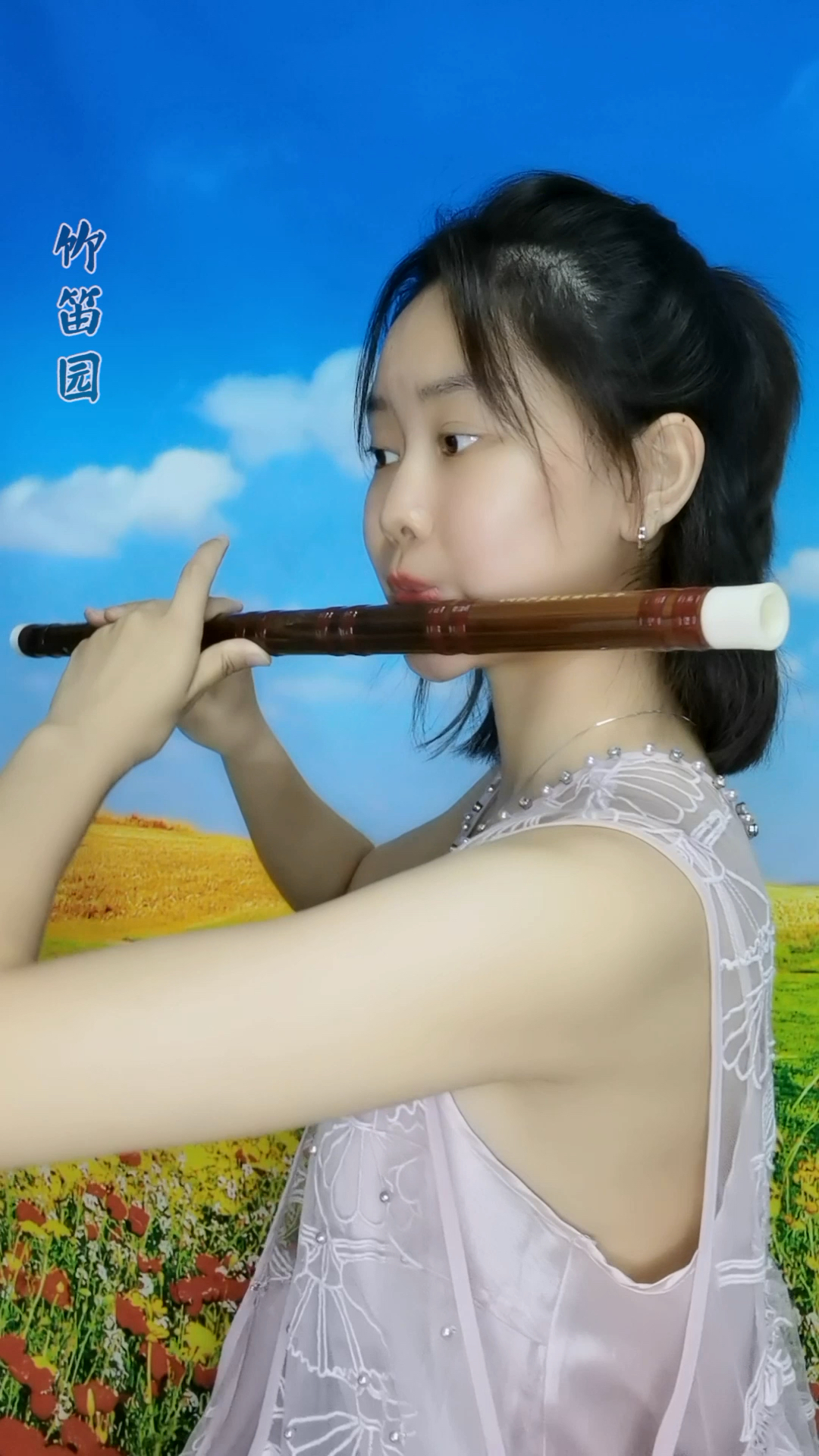 竹笛园笛子箫#梁祝,e调演奏～-度小视