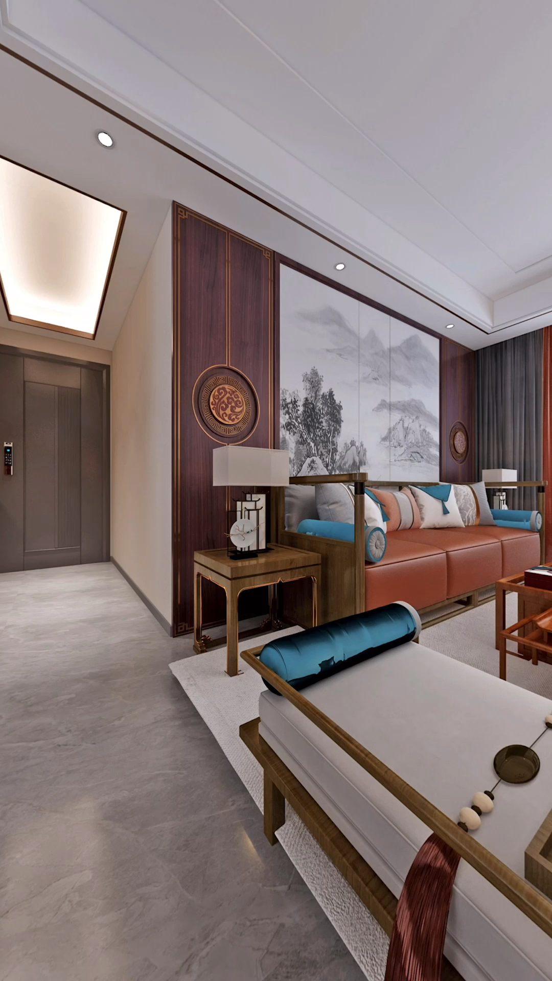 新中式#新中式与现代元素结合,让年轻人也爱上新中式,家装新趋势分享