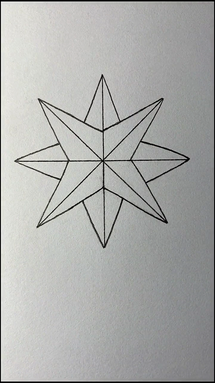 八角星 画法图片