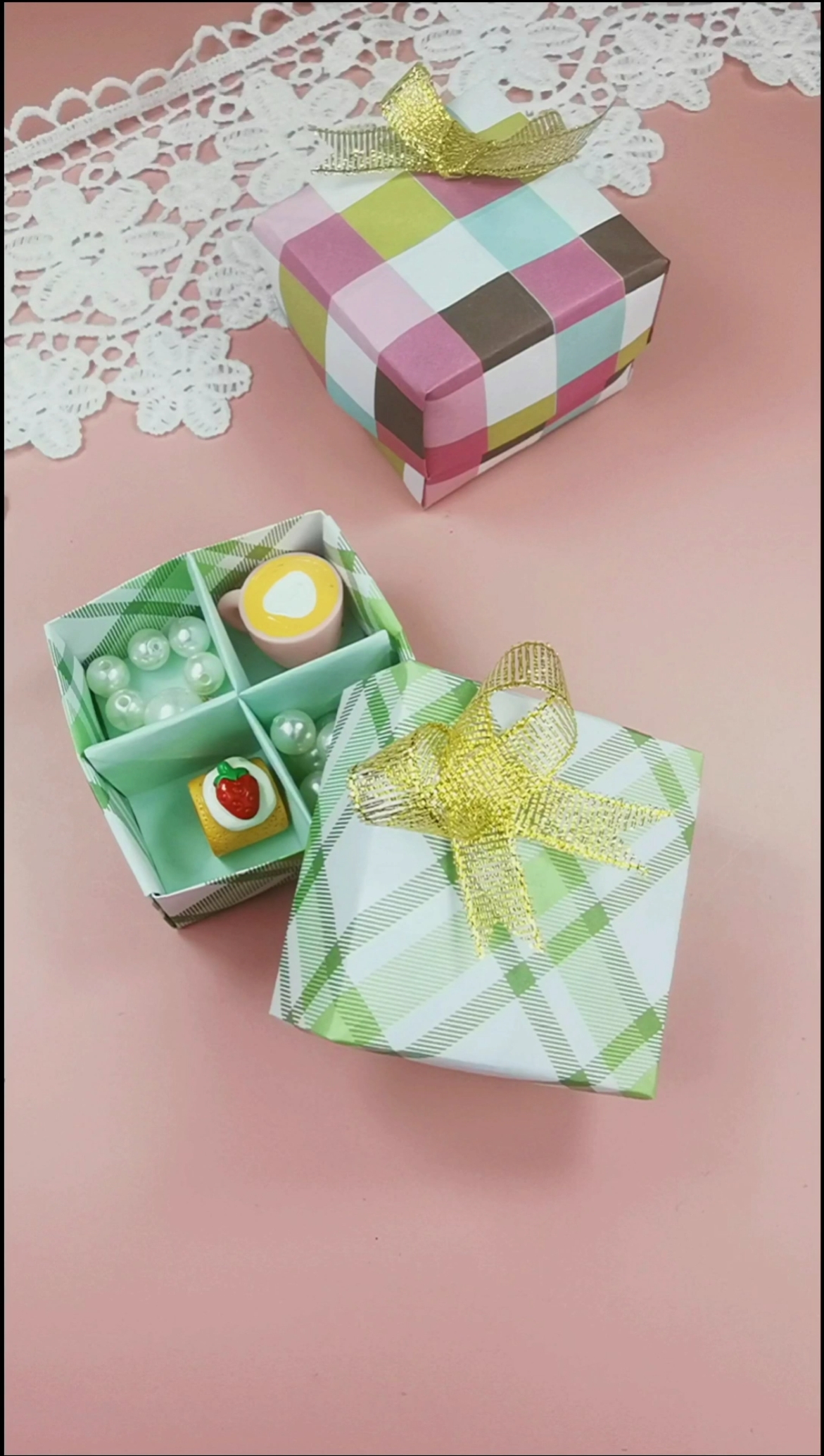 手工制作#教你折礼物盒,不用剪刀胶水,简单好看又实用!-度小视