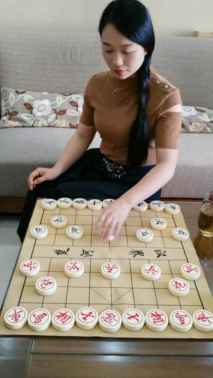 古谱残棋#俩美女下象棋