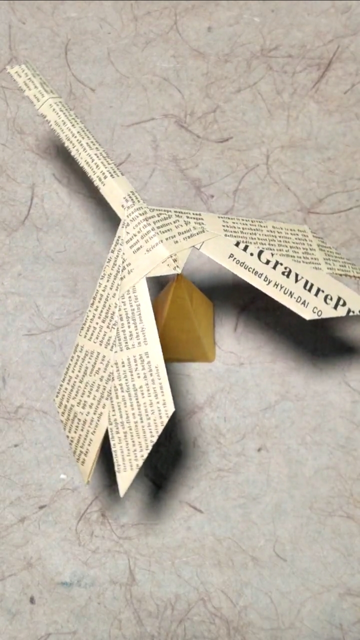 手工折纸#折纸竹蜻蜓,教程在我主页上