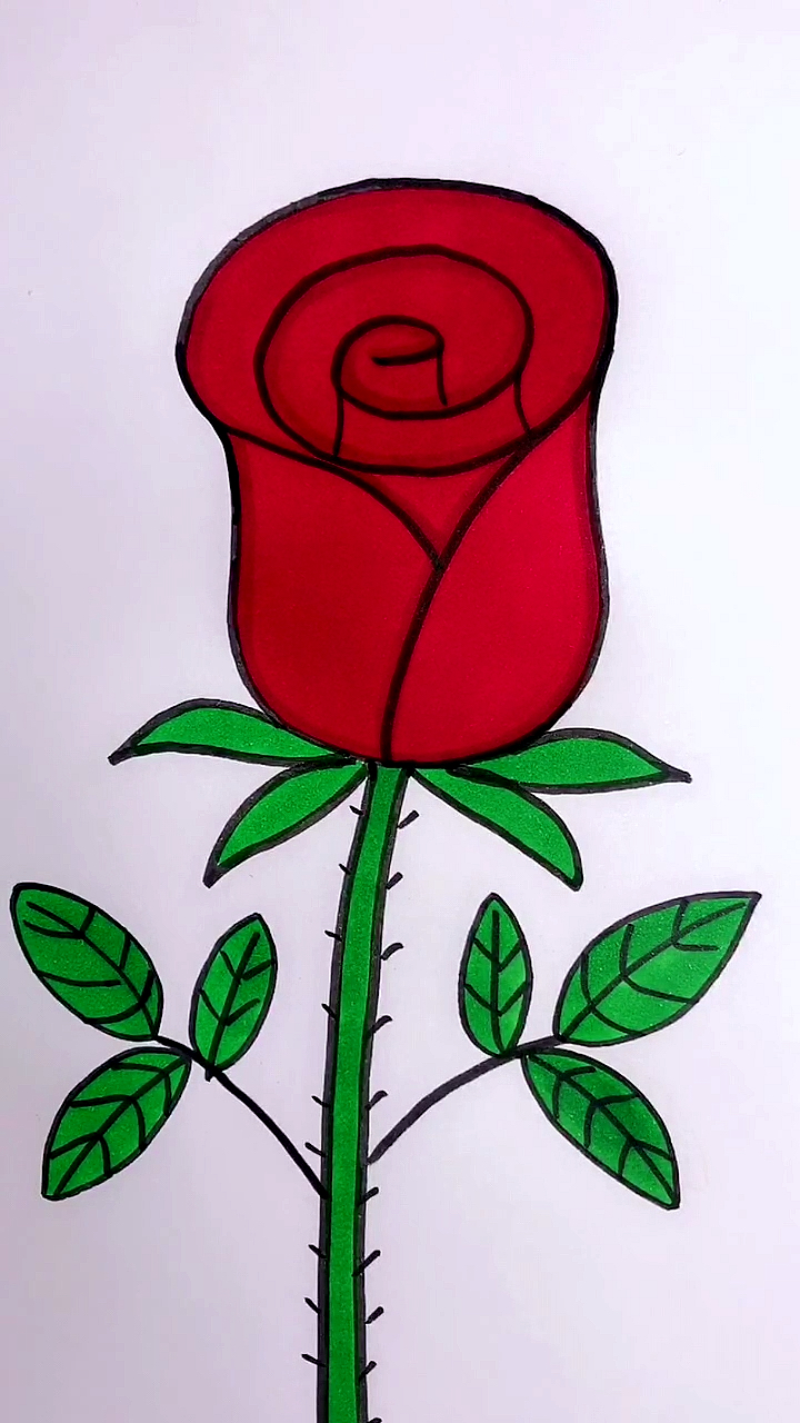 画画原来如此简单#简简单单画玫瑰,一学就会系列