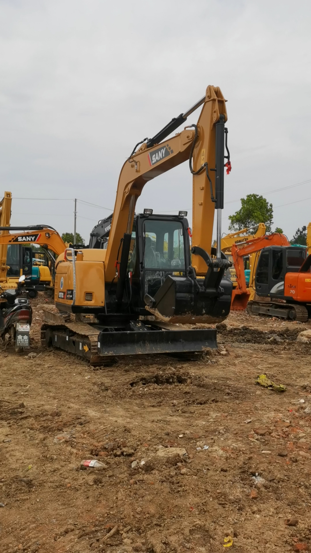 二手挖掘机个人#老款三一75二手挖掘机拍摄现场