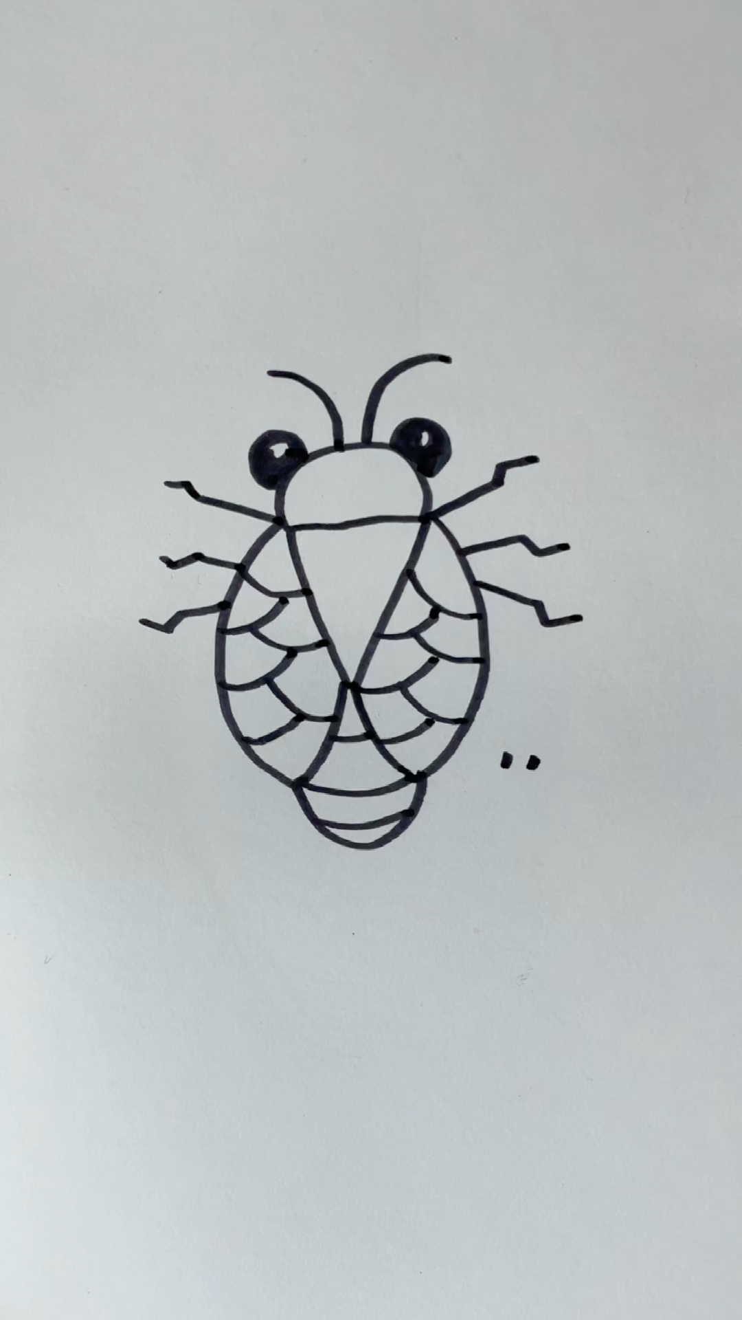 简笔画#三角形画一只虫子,猜猜这是什么虫子