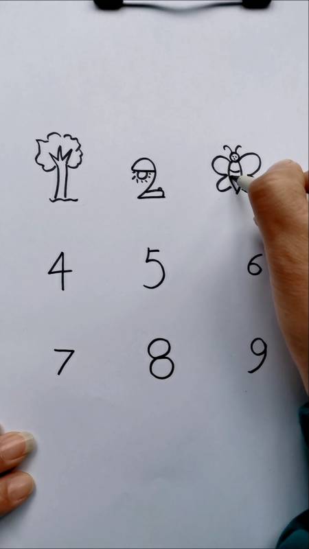 创意简笔画#用数字画简笔画-全民小势频