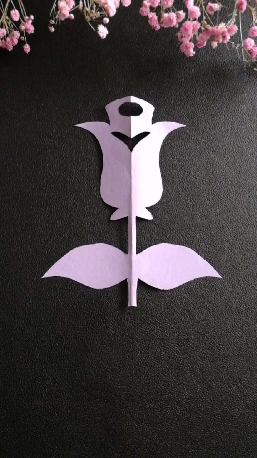 剪纸#儿童手工剪纸玫瑰花.