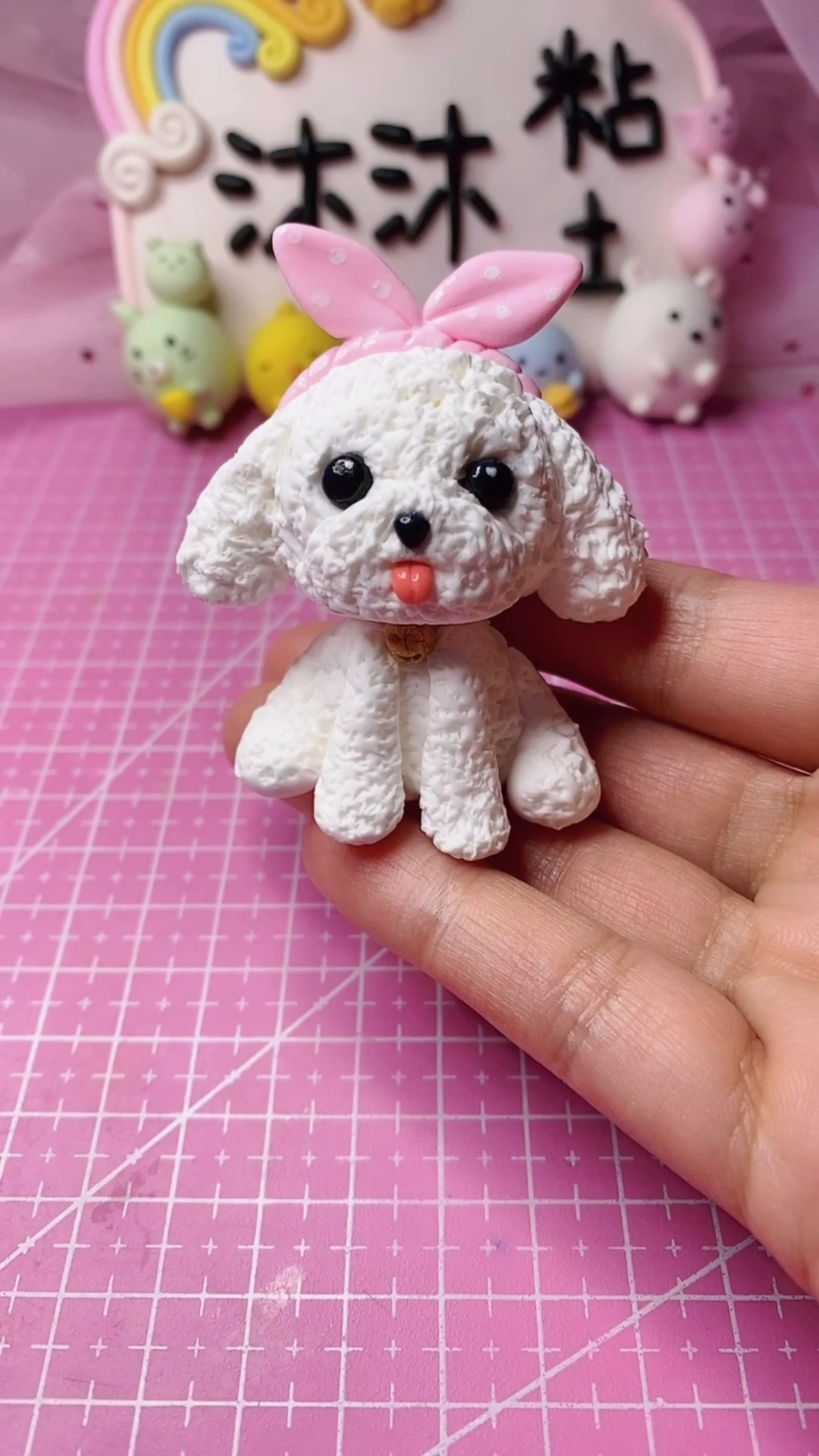 #超轻粘土#粘土比熊犬