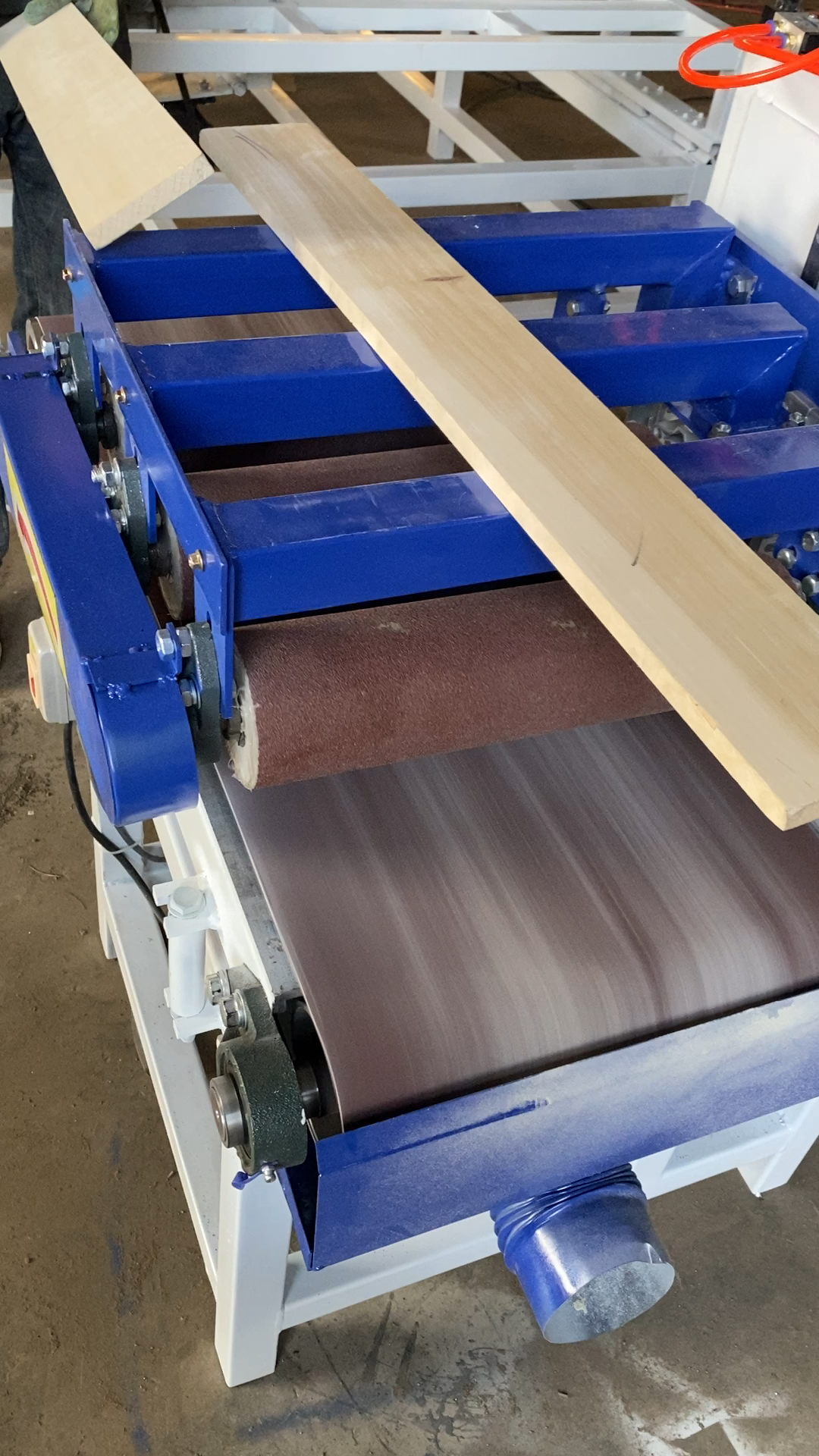 木工机械设备#400宽平面砂光机打磨木料光滑平整没有水波纹