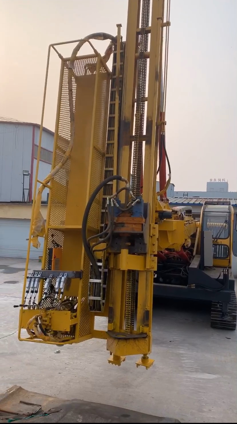 护坡钻机#边坡锚固钻机举高可达30米,无线遥控操作
