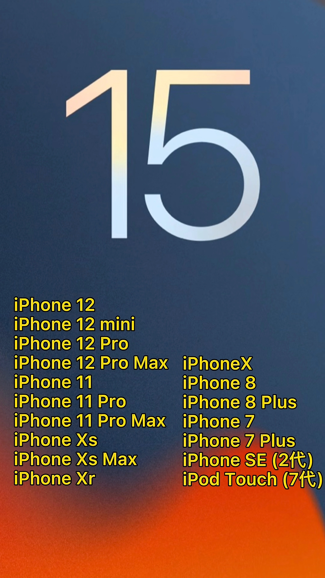 iphoneios15#ios15支持升级的手机