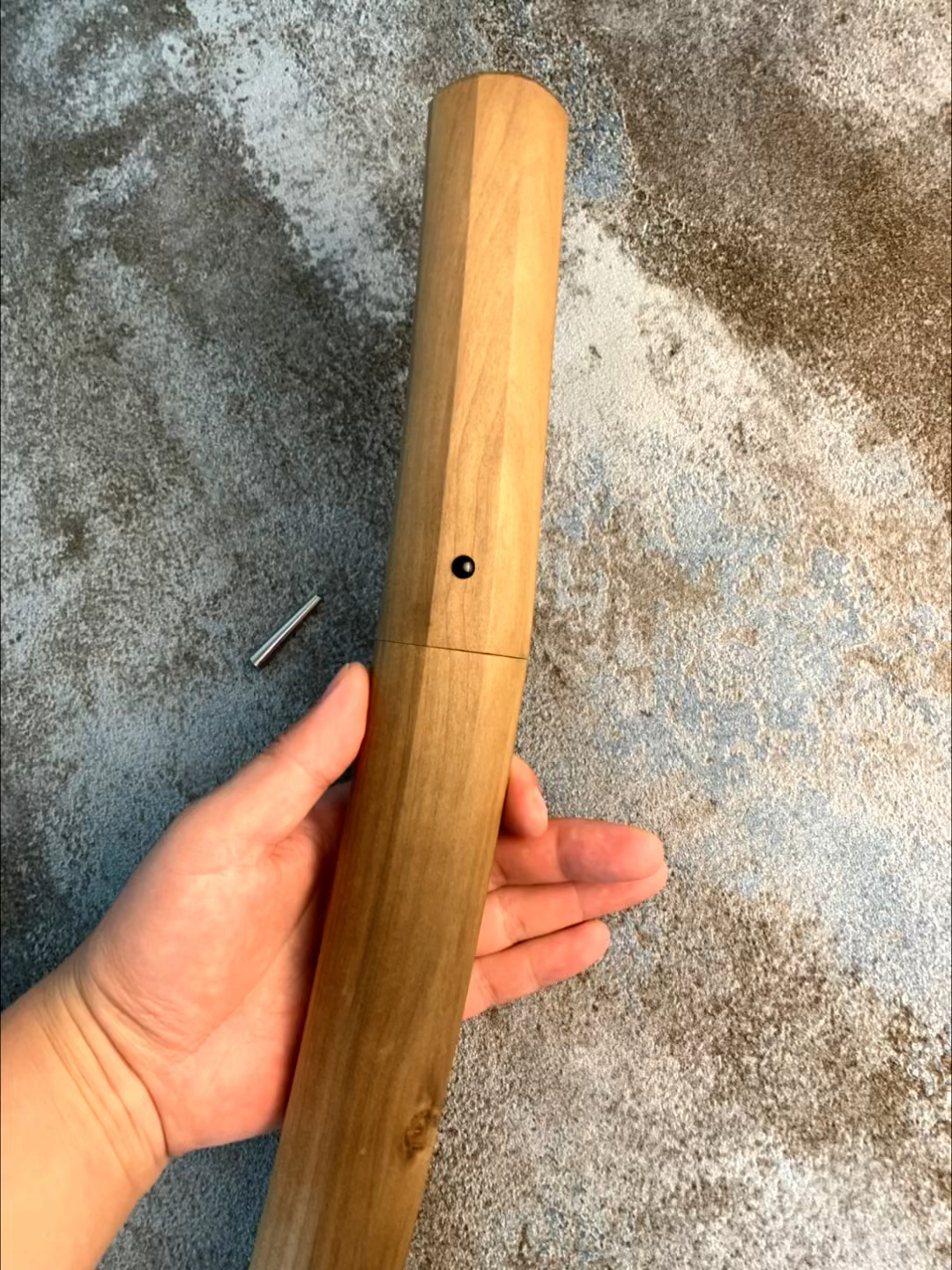 日本朴木鞘,八棱白鞘,每条棱都平行,每个面都均匀渐变!-度小视