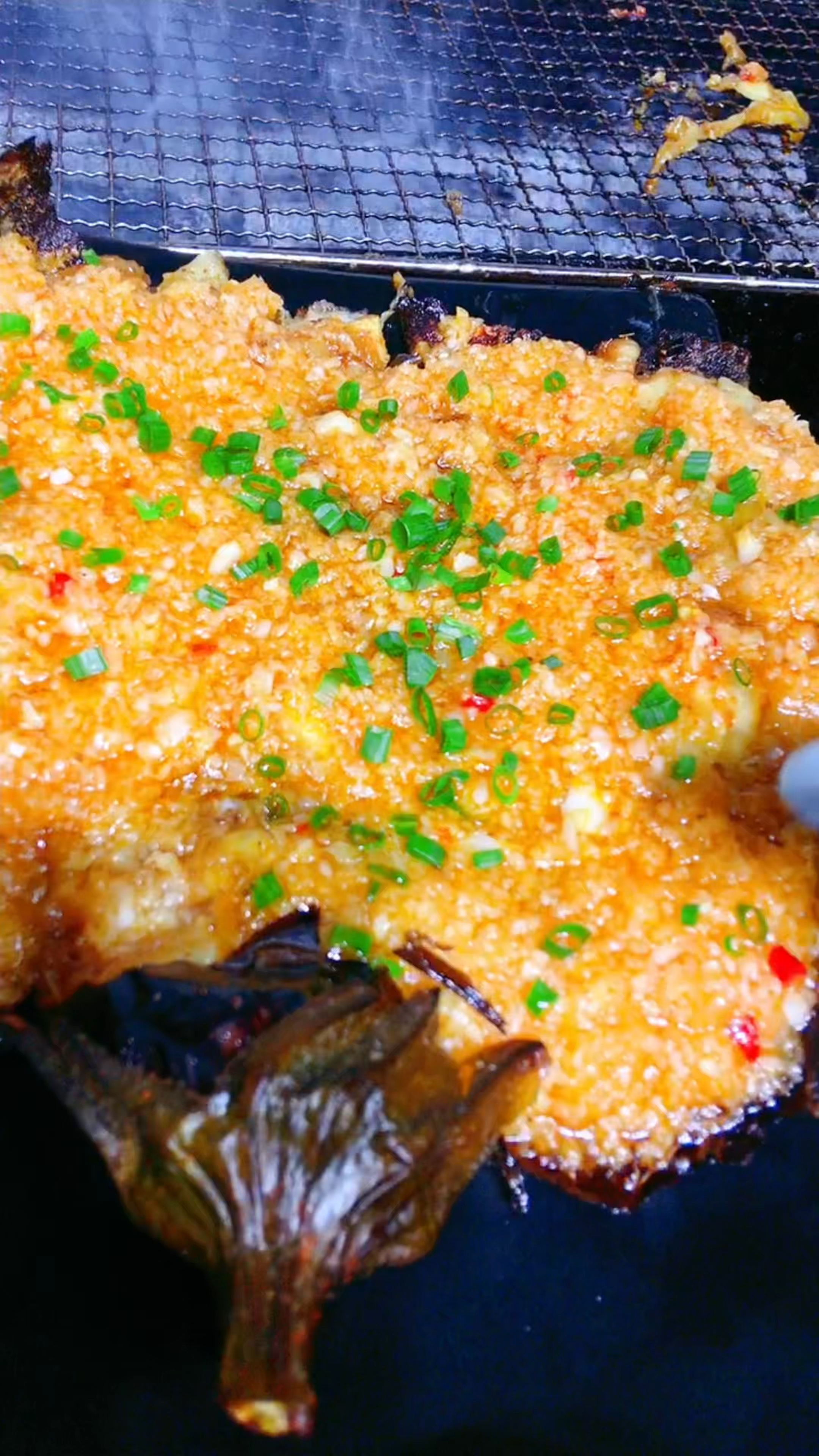 烧烤#烧烤点的较多的菜蒜蓉茄子