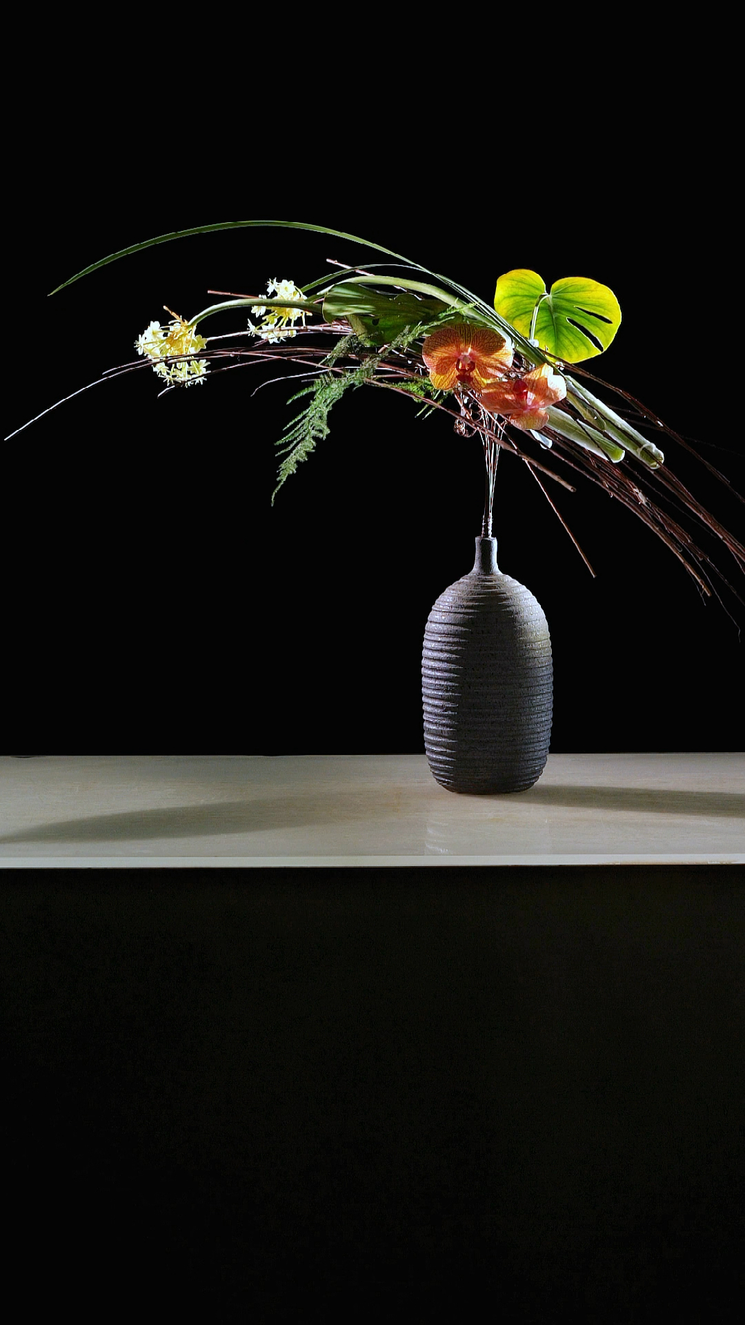 架构花艺#东方自然风插花瓶花架构