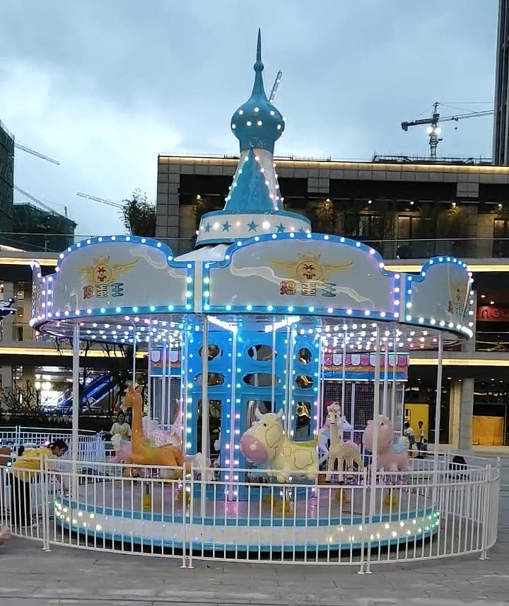 东润游乐设备新款旋转木马动物世界转马甜蜜村转马田园风格儿童木马