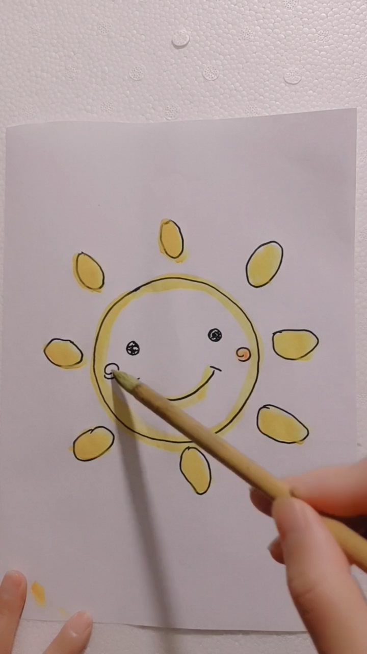简笔画安莲简笔画小太阳的画法儿童学画画宝宝绘画入门