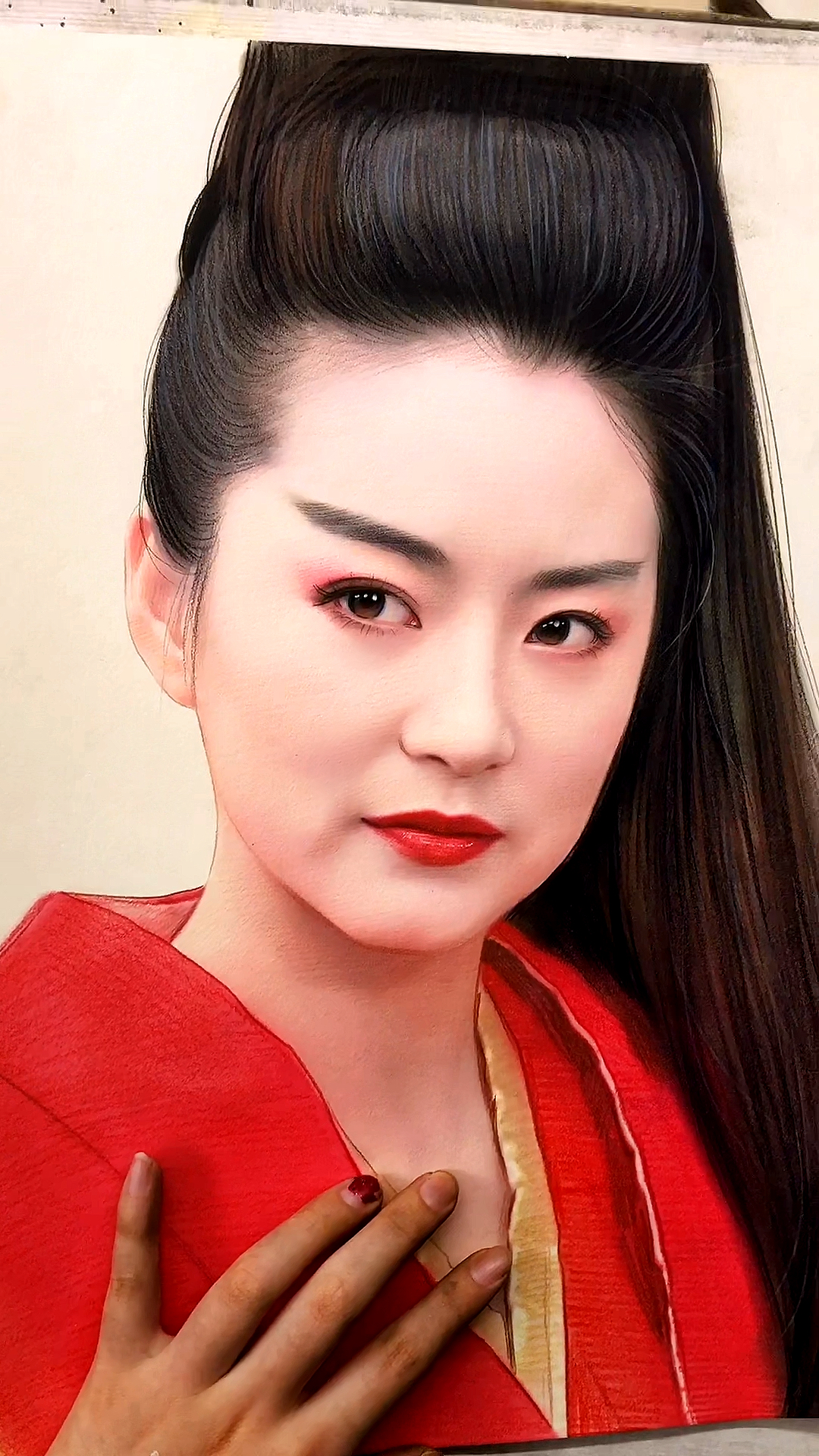 最美#东方不败,画了58小时完工,大家帮我看看画的像吗?-度小视