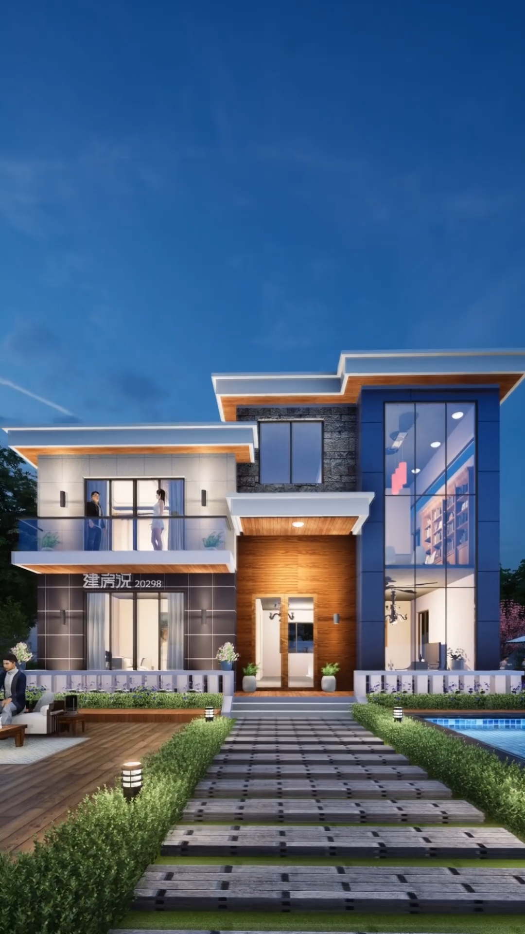 农村别墅#时尚现代双拼别墅,有兄弟姐妹的,燥起来