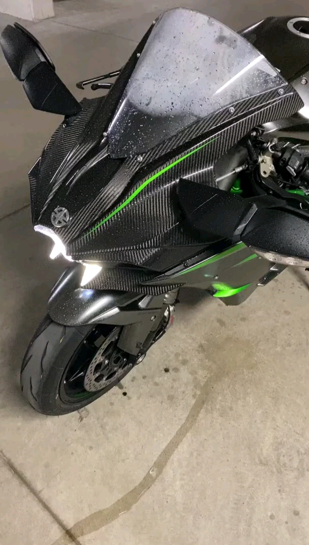 摩托车#赏川崎h2重机车