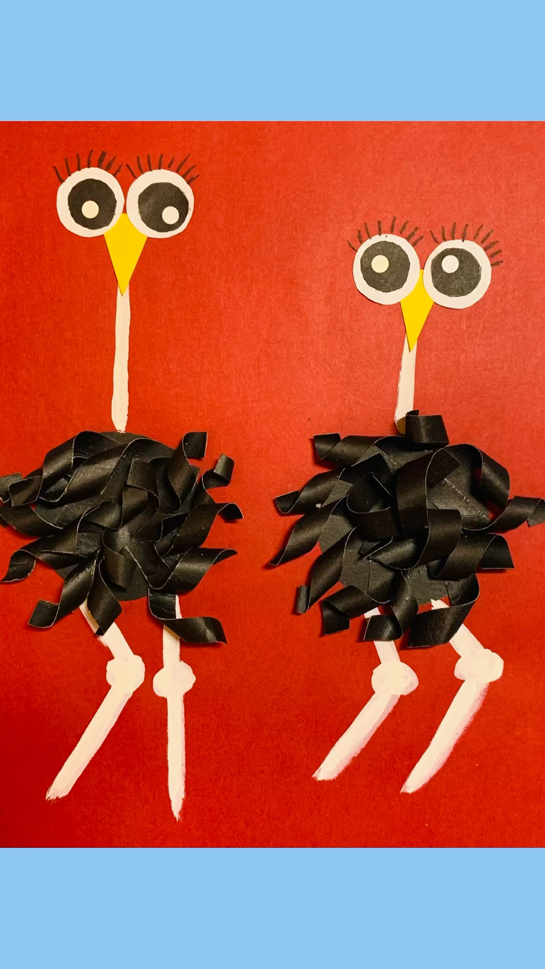 少儿创意美术#鸵鸟创意美术