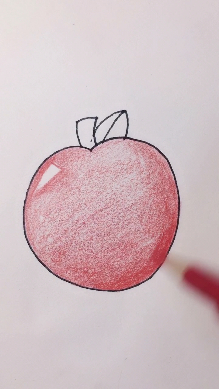 画画原来如此简单学画苹果简笔画