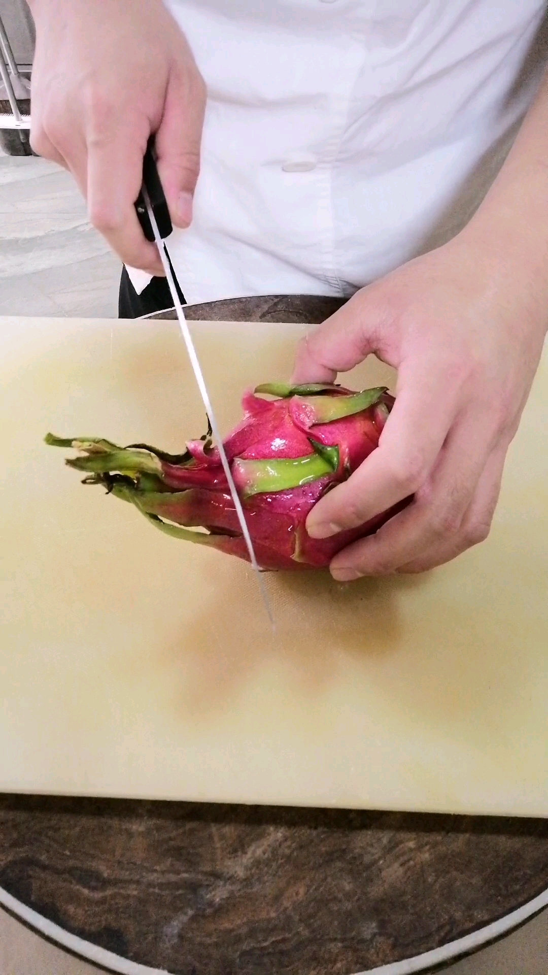 美食#火龙果切法